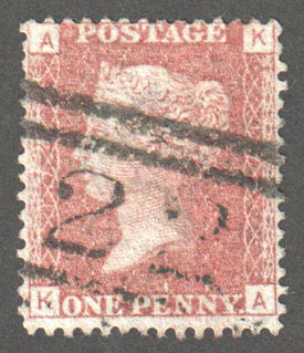 Great Britain Scott 33 Used Plate 174 - KA - Click Image to Close